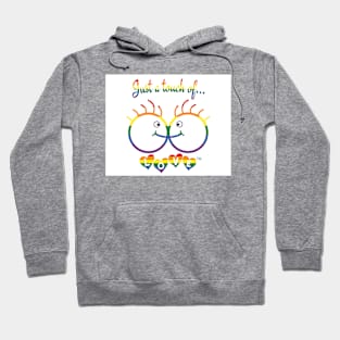 Just A Touch of LOVE - LGBTQIA+ Males - Horizontal - Front Hoodie